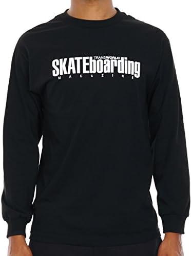 Transworld Skateboarding Black Tws Classic Logo Long Sleeved T-Shirt (L , Black)