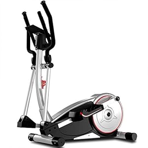 YAMMY Indoor Mute Cardio Elliptical Cross Trainer, Home Office Fitness Workout Machine 32 Training Programs Competition Mode Max User Weight 150 Kg