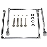 KUMEED Chrome Steel Saddlebag Support Brackets Guards for Harley Honda Suzuki Yamaha Kawasaki