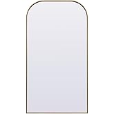 Elegant Decor Blaire Arch Modern MDF Wood/Iron Full Length Mirror in Brass