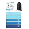 Resistanceical band - with Workout Guide a set of five pieces of Yoga tension workout band, 5 different pull, easy to carry, suitable for Thigh Fitness PhysTherapy Pilates,family fitness, gym, outdoor training