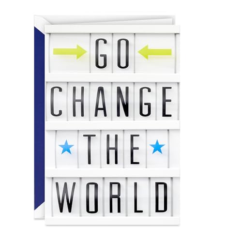 Hallmark Cartão de graduação com assinatura (Go Change The World)