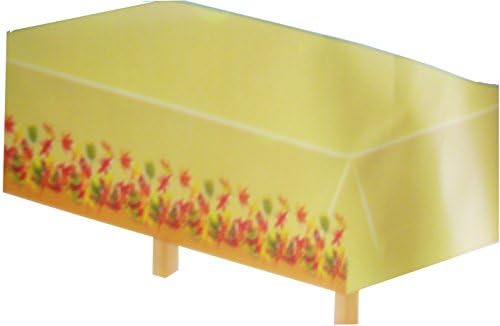 Thanksgiving Fall Harvest Autum Decorative Table Cover 54 in X 108 In (Fall Harvest Leaves)