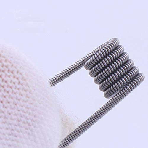 RUIYITECH 100 pcs twisted Fused Hive clapton coils premade wrap wires Alien Mix twisted Quad Tiger Heating Resistance rda coil (Clapton 0.4ohm)
