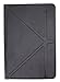 DURAGADGET Ultra-Slim Rechargable QWERTY Keyboard Case with Origami Folding Stand in Classic Black for The HP Elite x3 Smartphone