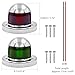 Acelane One Pair LED Navigation Lights Red and Green Lights Marine Sailing Signal Lights Stainless Steel 12V Bow Side Port Starboard for Boating Fishing Yacht, Pontoons, Chandlery Boat