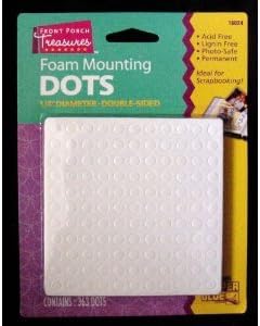Foam Mounting Dots Double Sided 1/4" Diameter 363 Dots Per Package
