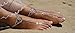 Bienvenu 2Pcs Barefoot Sandals Sparkling Crystal Clear Rhinestone Elegant Design
