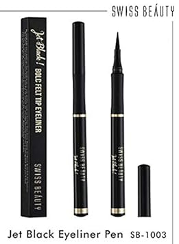 shoebox Swiss Beauty Jet Black Eyeliner Pen, 1.2 g