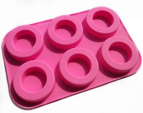 6-donut Doughnut Cake Mold Cookie Mould Flexible Silicone Soap Mold Chocolate