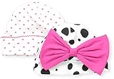 Gerber Baby-Girls Newborn 2 Pack Novelty Caps Dalmation, Pink, 0-6 Months