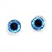 10mm Pair of Bright Blue Doll Making Glass Eyes Flatback Cabochons