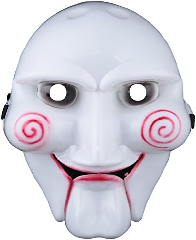 Charmgle Scary Mask Cosplay Movie SAW Jigsaw Killer Mask Halloween COS Show Plastic Mask