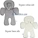 DorDor and GorGor Reversible Infant Head Support, Organic Cotton+ Mittens Pack Gray