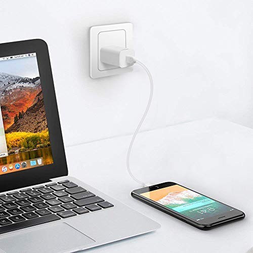 VHEONET USB C Charger 18W PD3.0 Type C Mini Wall Charger Power Delivery for iPhone 11 Pro Max Xs Max XR X 8 Plus, AirPods Pro, iPad Pro,Samsung Galaxy S10+S9+,Google Pixel 3a XL(USB A Included)