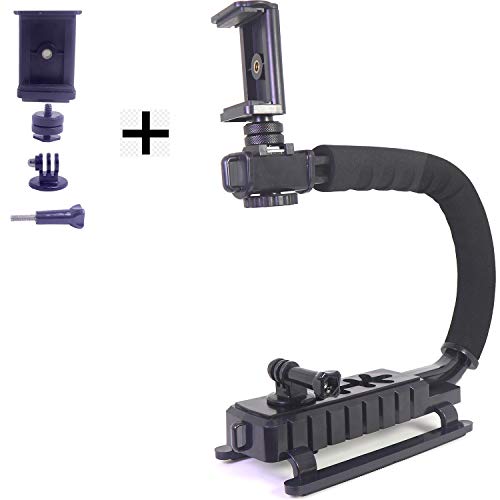DSLR Stabilizer Handheld Video Action Stabilizing Handle Grip C Shape Professional Vlogging for Smart Phones GoPro Canon Nikon Sony Panasonic Pentax Olympus Camera Camcorder