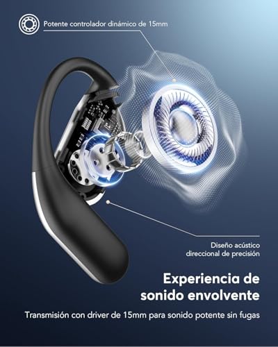 Paekole Auriculares Traductor en Tiempo Real, IA, 198 Idiomas | Traductor instantáneo de voz, auriculares abiertos, Bluetooth 6.1, 3 en 1, 60H batería, IPX7, viajes y reuniones