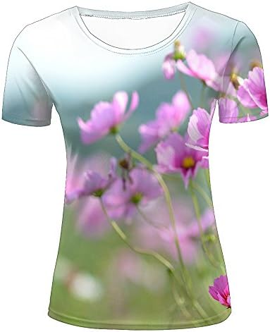 liujinsheng Womens T-Shirts 3D Print Shiny Cosmos Graphic Casual Short Sleeve Couple Tees Tops M
