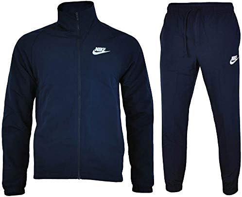 nike woven tracksuit set in beige