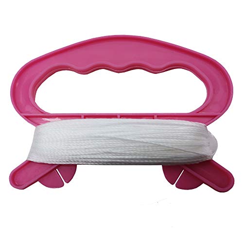 Xinlinke Kite String Spool 100ft Kids Mini Kite Line Flying Accessories with Pink Reel Winder Grip Handle 10pcs - Thumbnail 2