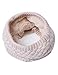 EVRFELAN Infinity Scarf Winter Women Circle Loop Scarves Warm Kids Neck Warmer Chunky Knit Soft Thick Fashion Ladies Accessories Ribbed Girls Men Boy Collar (Beige)