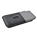 Dockem Luxe Wallet Sleeve for iPhone 11 Pro (5.8) & iPhone Xs/X: Synthetic Leather Card Case in Twill Canvas Style: Ultra Slim Pouch Cover with 2 Card Holder Slots [Black/Grey]