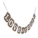 AIRSUNNY Wedding Western Party Decoration Bunting Garland Banner (Grey)