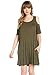 My Space Clothing Women's Cold Shoulder Jersey Swing Dress (Small- Plus Size)
