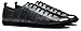 Men's Fashion Shoes Casual Sneakers, Genuine Leather for Men Silver Black 9