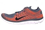 Nike Free 4.0 Flyknit 631053-013 Grey/Black/Crimson/Orange Men's Running Shoes