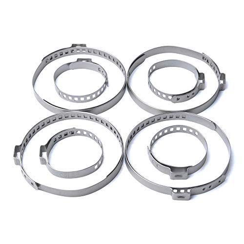 MIKKUPPA CV Boot Clamp - Universal Adjustable Stainless Steel Drive Shaft Joint kit - Pack of 8