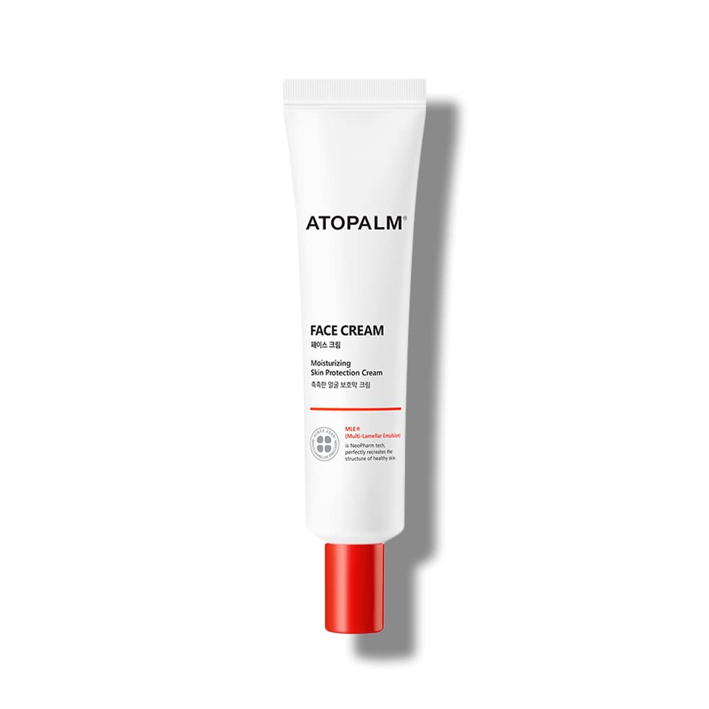 ATOPALM Face Cream, Daily Hydrating Face Moisturizer, Low pH Hypoallergenic Moisturizing Skin Barrier Cream with Vitamin E, Vitamin B5, EWG Green Grade, MLE, 1.1 Fl. Oz., 35ml