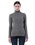 ninovino Women's Long Sleeve Turtleneck Slim-Fit Knitted Sweater