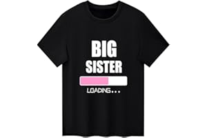 WoHaHa Big Sister Toddler Shirt Going to Be Big Sister Promoted to Big Sister T-Shirt Baby Girl Announcement Short Sleeve Tee