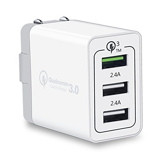 Quick charge 3.0 30w usb wall charger, 3 ports travel p…