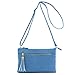 Double Compartment Wristlet Crossbody Bag with Tassel