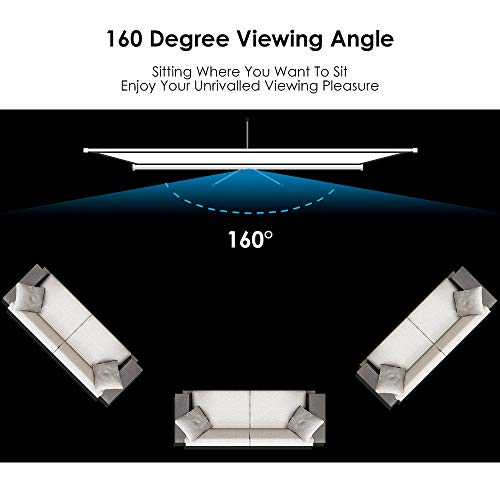 ELEPHAS Portable Projector Screen with Stand, 100 Inch 4:3 Indoor & Outdoor Pull Down Projection Screen with Solid Connecting Knob & Tripod Stand (1.1 Gain, Wrinkle-Free)