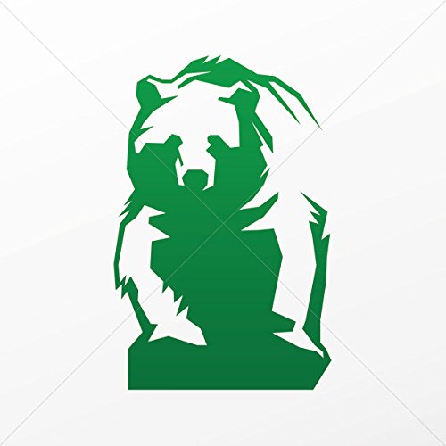 Decals Decal Bear Figure Decor Motorbike Bicycle Vehicle ATV Green Dark (4 X 2.60 Inches)