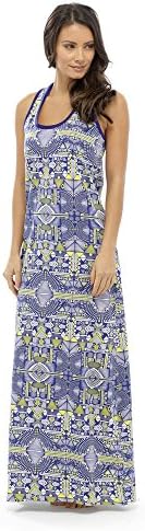 Ladies Printed Plain Stripe Floral Blue Pink Maxi Aztec Holiday Dress Size 10-18