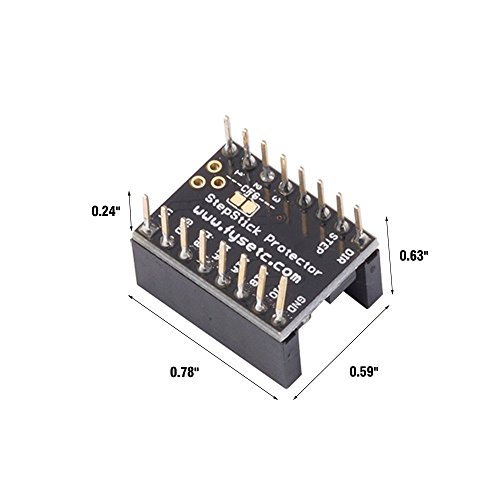 3D Printer Motherboard Accessories, FYSETC Silent Stepper Motor Driver Parts Protects Away Grain Filter Jutter Elimination for 3D Printer A4988 LV8729 DRV8825 TMC2100 TMC2208 TMC2130 Driver - 5 Pcs