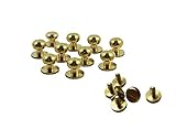 10- PACK 10mm Sam Browne Solid Brass Button Studs,Leather Craft Belt CHICAGO SCREWS SOLID BRASS Nail Rivets