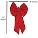 Rocky Mountain Goods Extra Large Red Christmas Bow (Pack of 3) - 35” by 18” - Looped Waterproof Velvet - Outside Bow - for Car, Door, House - Attachment for Hanging