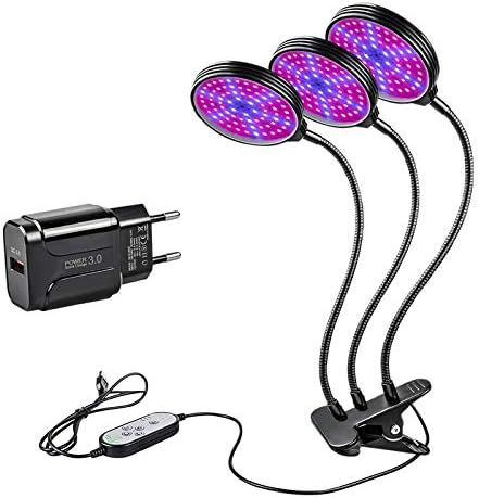 Pflanzenlampen Usb Led Grow Light Pflanzenlampen Vollspektrum Timer Phyto Lampe Fur Pflanzen Indoor Gewachshaus Veg Samling Blume Fitolamp Box Zelt 1pcs Drei Kopfe Set Amazon De Beleuchtung