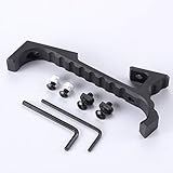 Krarp Mlok Picatinny Rail Accessories - Keymod Picatinny Rail Section Attachment,Aluminum Bi-Directional Stop fit M-Lok Key Mod System (Black)