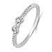 Infinity Love Cute Ring New .925 Sterling Silver CZ Band Sizes 2-13