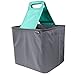 CleverMade 35L SnapBasket TrunkCaddy Collapsible Car Trunk Organizer & Storage Tote with Handles, Charcoal/Teal, 2-Pack