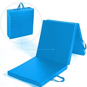 TNP Accessories TriFold Gymnastics Exercise Mats 6ft Long Tri Folding 5cm Thick Non Slip Surface Gym Crash Track Yoga Pilates Floor Workout