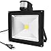 Warmoon LED Motion Sensor Flood Light 30W Outdoor IP65 Waterproof 6500K Daylight White Security Wall lighting With Sensitive Detector for Entryways, Stairs, Porch, Yard, Garage