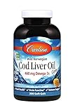 Carlson Lightly Lemon Cod Liver Oil 1000mg, 300 Softgels