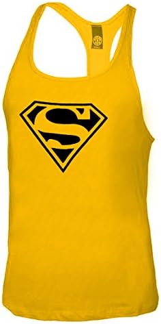 Superman "S" Man Of Steel Gym &amp; Workout Tank Top Racerback Stringer Shirt